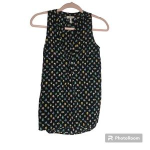 Joie black SILK cute insect print sleeveless top